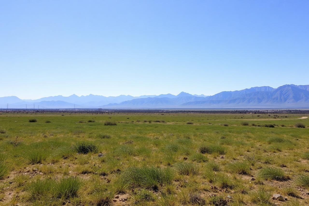 Terreno plano con vista a la cordillera